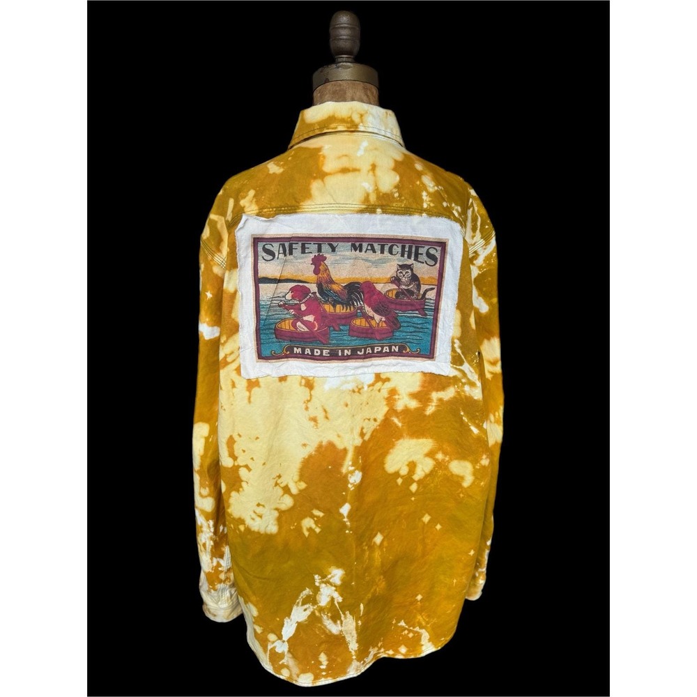 Carhartt Utility Workwear Shirt Mens Large | Upcycled Art Shirt Jacket - Picture 4 of 10
